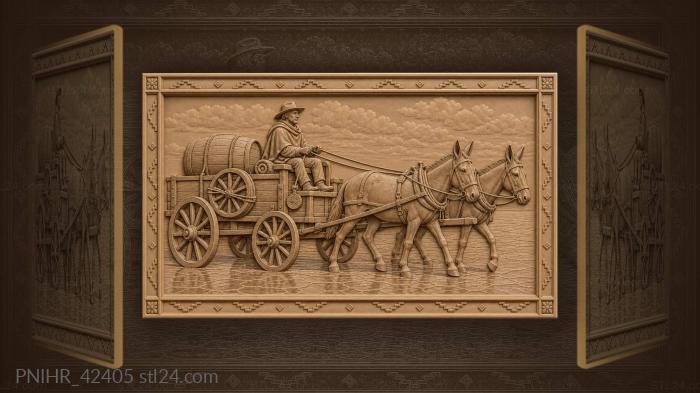 Uyuni salt flats mule wagon journey 3d STL model