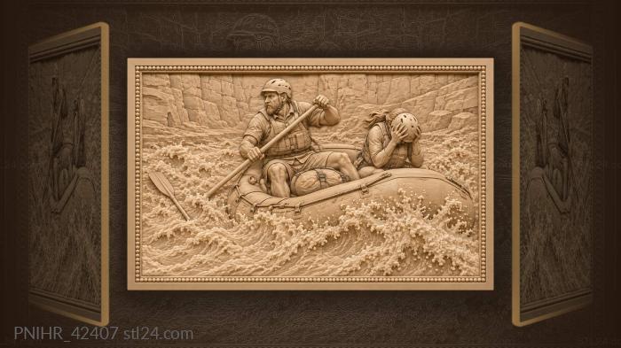 Grand canyon rafting adventure rapid flow 3d STL model