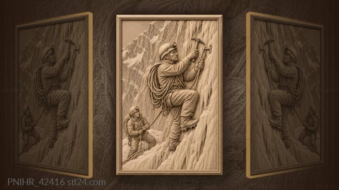 Eiger north face climber determination 3d STL model
