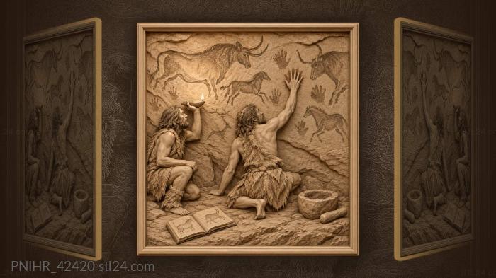 Lascaux cave painting ancient art 3d STL model