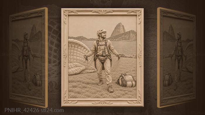 Aviator touches down beside the reserve pack 3d STL model