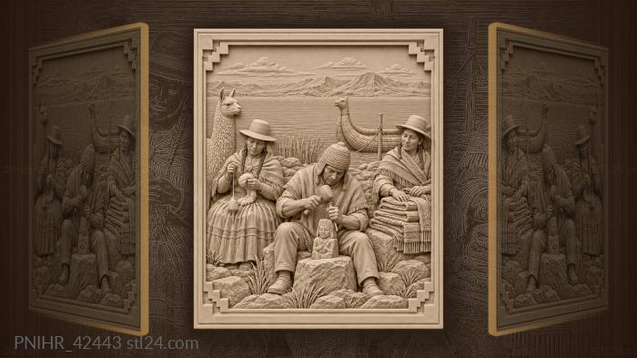 Small stone figure by reed boat 3d STL model