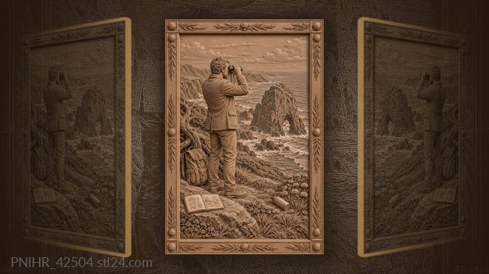 Coastal explorer records waves beside the arch 3d STL model
