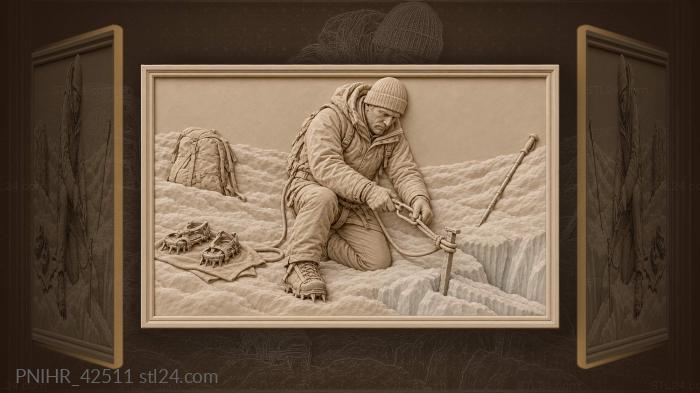 Guide anchors rope to ice stake 3d STL model