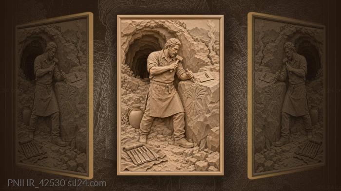 Stone carver by lava tube 3d STL model