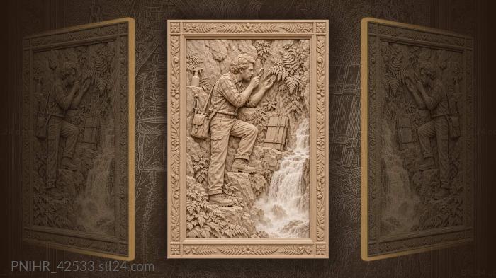 Magnifier helps botanist inspect cliffside fern 3d STL model