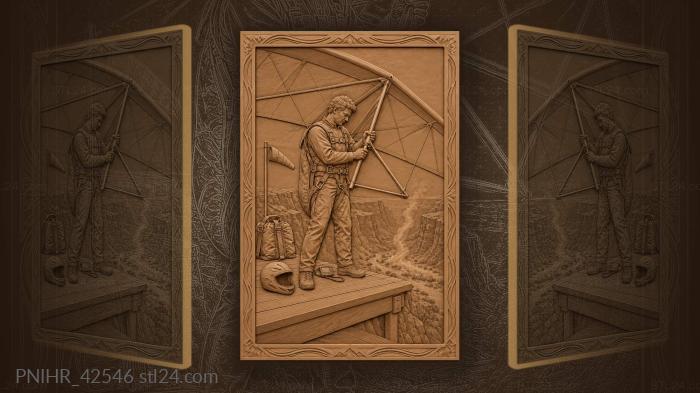 Rising thermal swirls dust as pilot waits 3d STL model