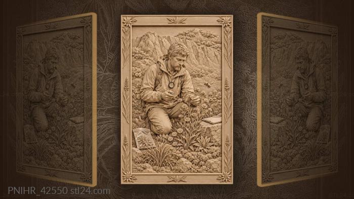 Clicking a tally counter over the flowers 3d STL model