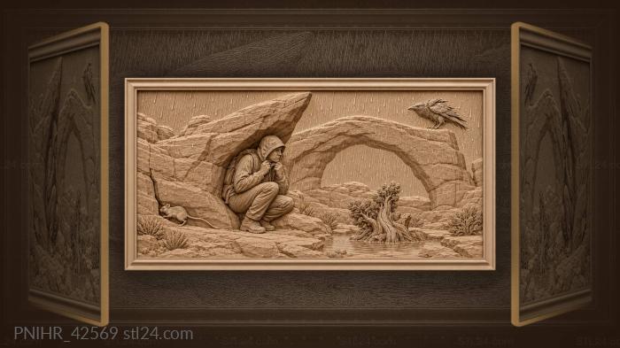Utah arches sudden summer rain 3d STL model