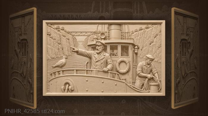 Gull on the rail in corinth canal 3d STL model