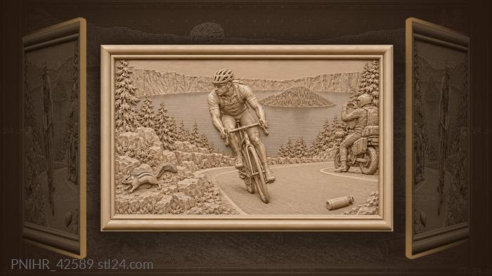 Chipmunk crosses cyclists road 3d STL model