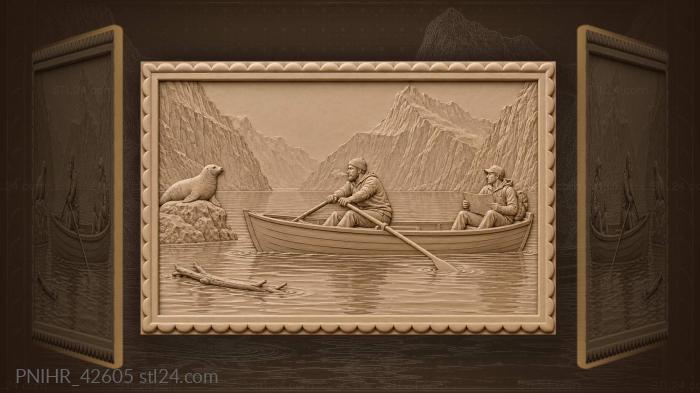 Rower crosses milford sound with passenger 3d STL model