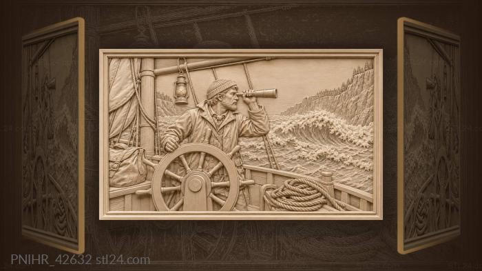 Sailor at the helm fundy tides 3d STL model