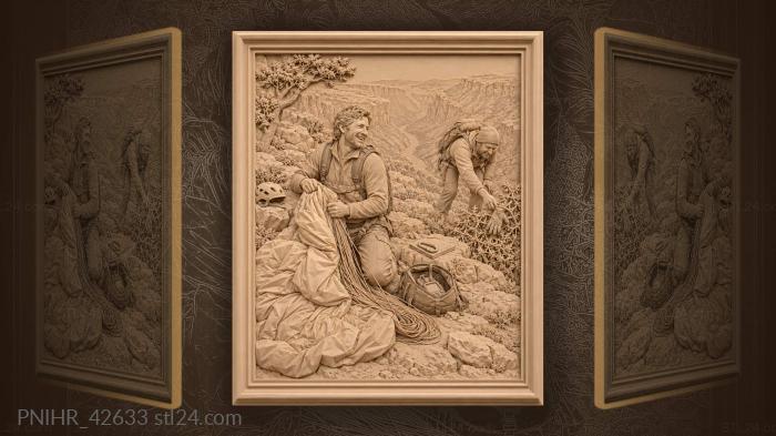Paraglider preparing above verdon gorge 3d STL model