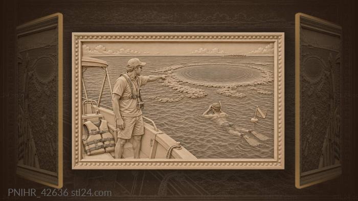 Guide pointing at the coral abyss 3d STL model