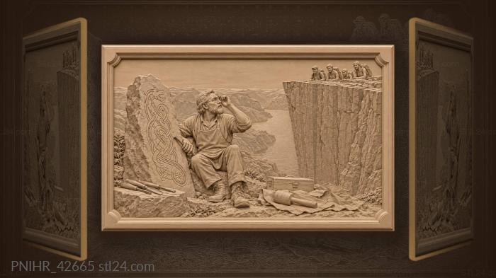 Runestone copy beneath the pulpit cliff 3d STL model