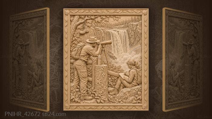 Spyglass at the waterfall overlook 3d STL model