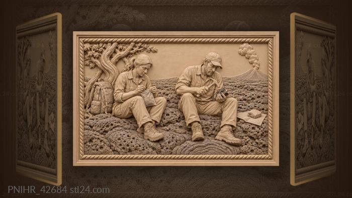 Volcanic field study scientists geology 3d STL model