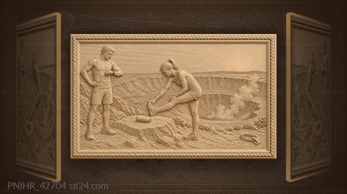 Sunrise run crater rim training 3d STL model
