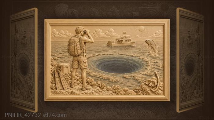 Parrotfish leaps as hiker scans boats 3d STL model