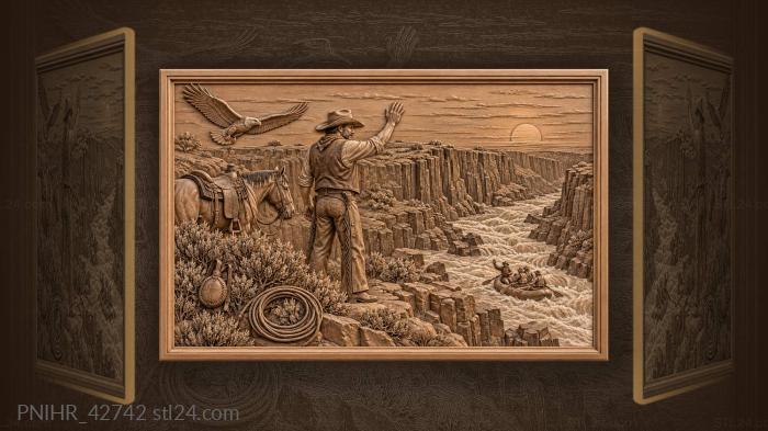 Rancher eagle snake river sunset 3d STL model