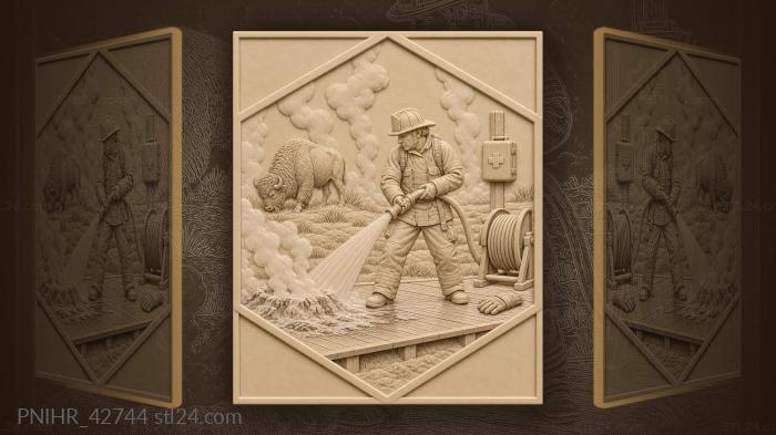 Yellowstone firefighter cooling steam vent 3d STL model