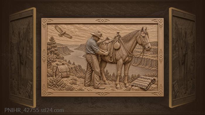 Packer loading horse columbia river 3d STL model