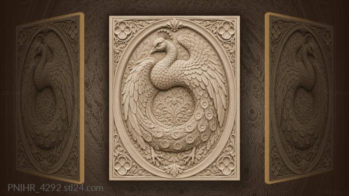 Majestic peacock embracing empty space 3d STL model
