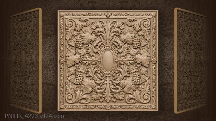 Oval ringed by two leaf layers 3d STL model
