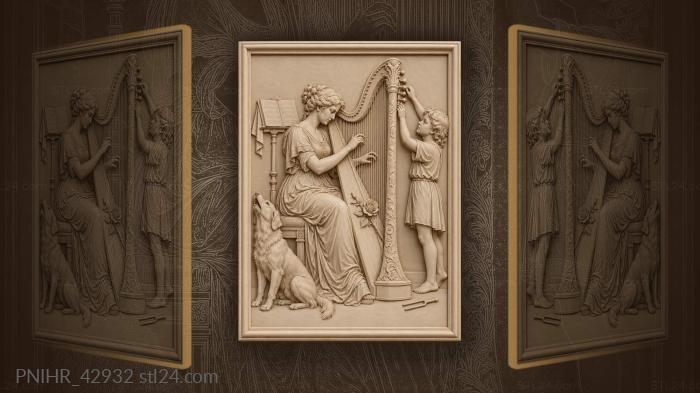 Child tunes the strings as music swells 3d STL model