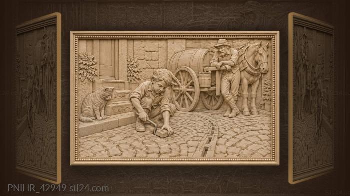 Every cobblestone remembers the footsteps 3d STL model