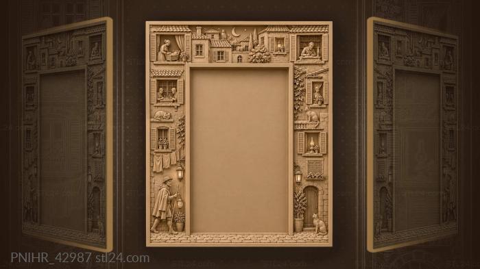 Residents kindle windows across the sleeping town 3d STL model