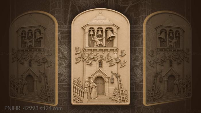 Ringer sends birds flying above the porch 3d STL model