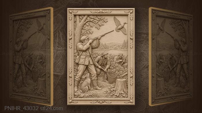 Axe in the stump and a low net 3d STL model