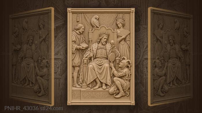Jester shows king a mirror 3d STL model