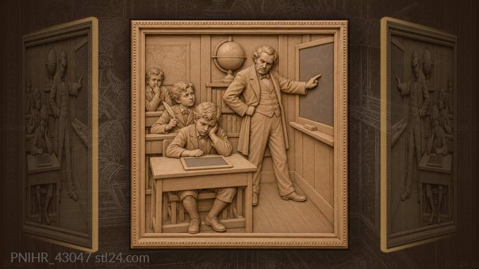 Student shows teacher a blank slate 3d STL model