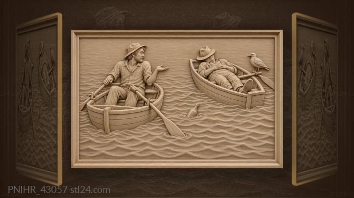 Quiet fishing trip lazy afternoon 3d STL model