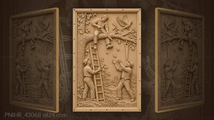 Ladder bearer steadies the reckless sawyer 3d STL model