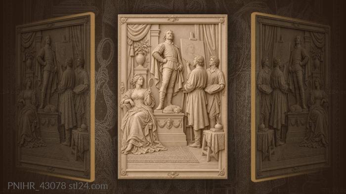 Nobleman awaits his finished portrait 3d STL model