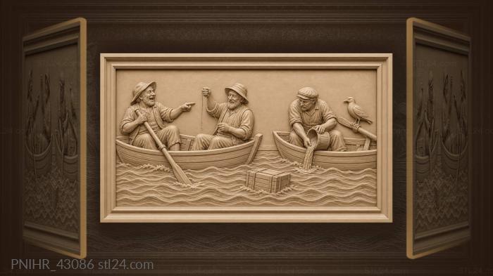 Fisherman casts line without hook 3d STL model