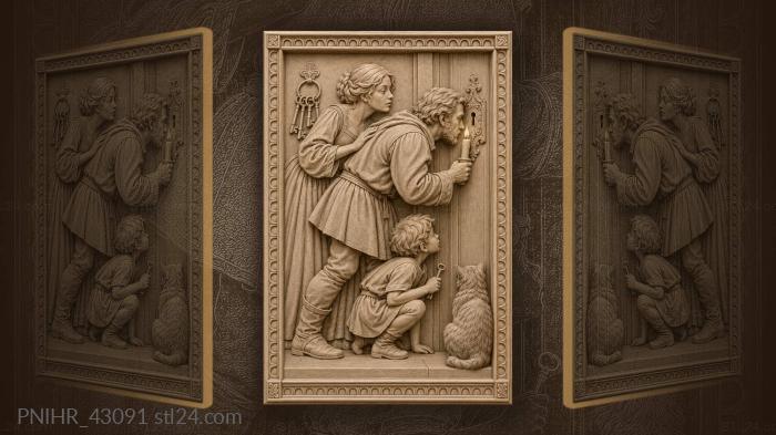 Child brings key to secret door 3d STL model