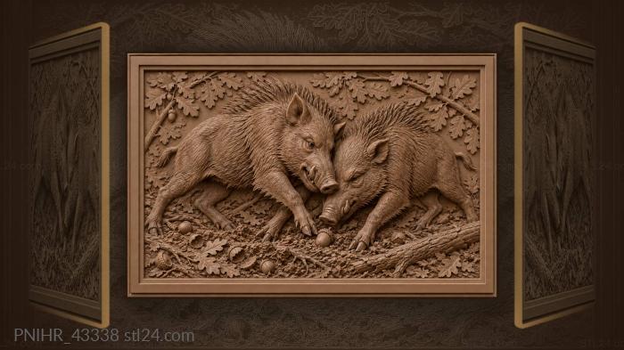 Rivals churn the soil over a single acorn 3d STL model
