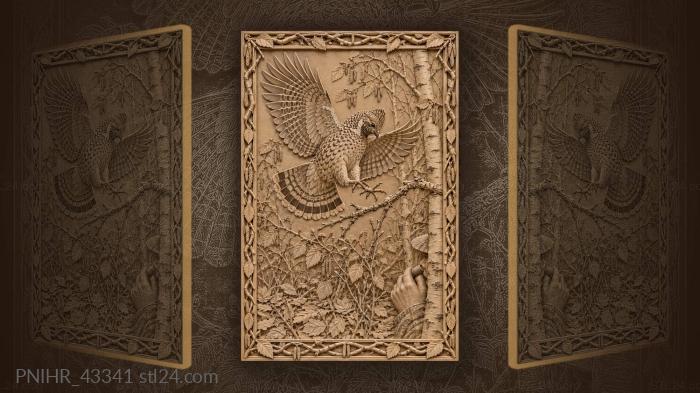 Hazel grouse descends toward hunter call 3d STL model