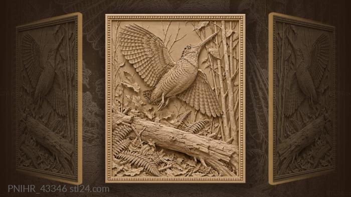 Flushing bird twists clear of snag 3d STL model
