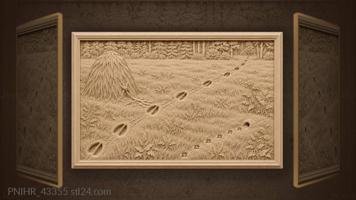 Elk brushes against the haystack 3d STL model