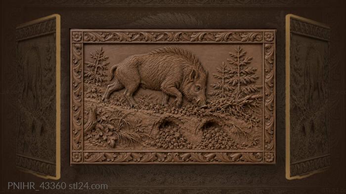 Boar digs above the burrows 3d STL model