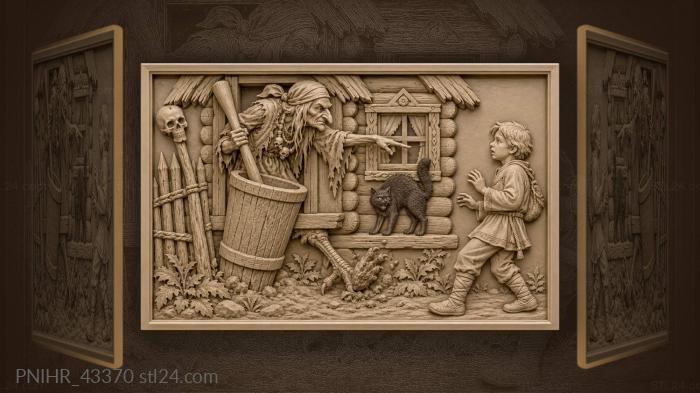 Witch in her mortar sniffing the visitor 3d STL model