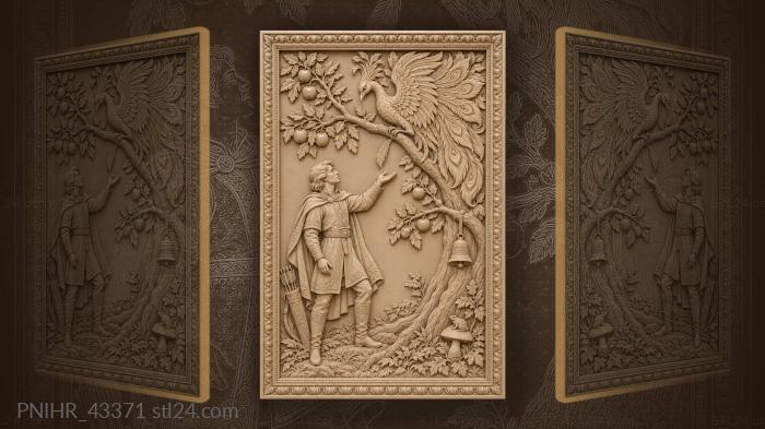 Feather falling into his palm below apple 3d STL model