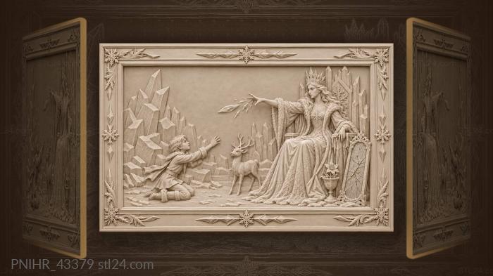 Snow queen and captive kai 3d STL model
