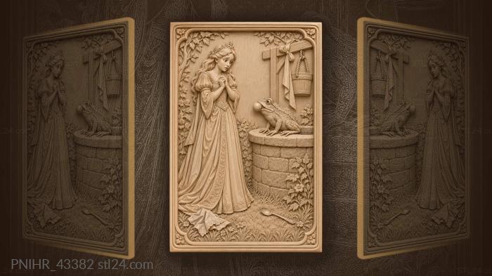 Frog holding ball on well 3d STL model